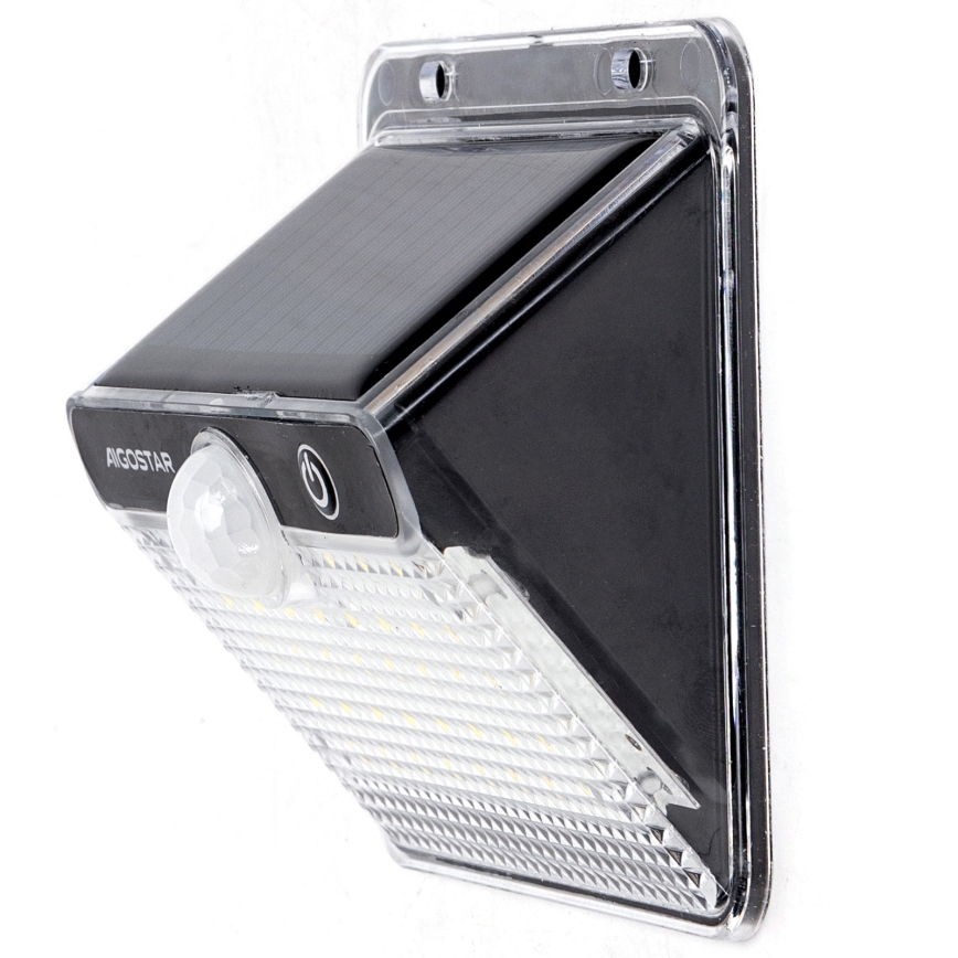 Aigostar LED Zonne-energie Buitenlamp met Sensor LED/3,7V 6500K 1200 mAh IP65 Zwart