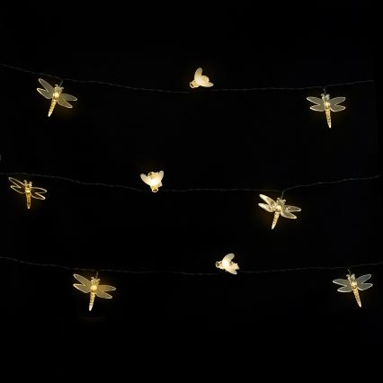 Aigostar - LED solar decoratieslinger 50xLED/8 functies 10 m 800 mAh IP65 warm wit