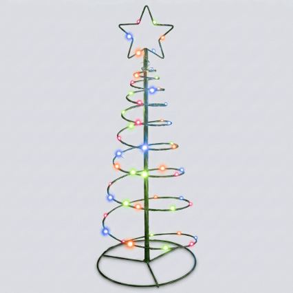 Aigostar - LED zonne-kerstdecoratie 66xLED/0,59W/3,7V 100 cm IP65 130 mAh kerstboom meerkleurig