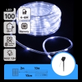 Aigostar - LED zonne-kerstsnoer 100xLED/8 functies 12m IP65 koud wit 800 mAh