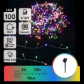 Aigostar - LED-zonne-kerstsnoer 100xLED/8 functies 12m IP65 meerkleurig 800 mAh