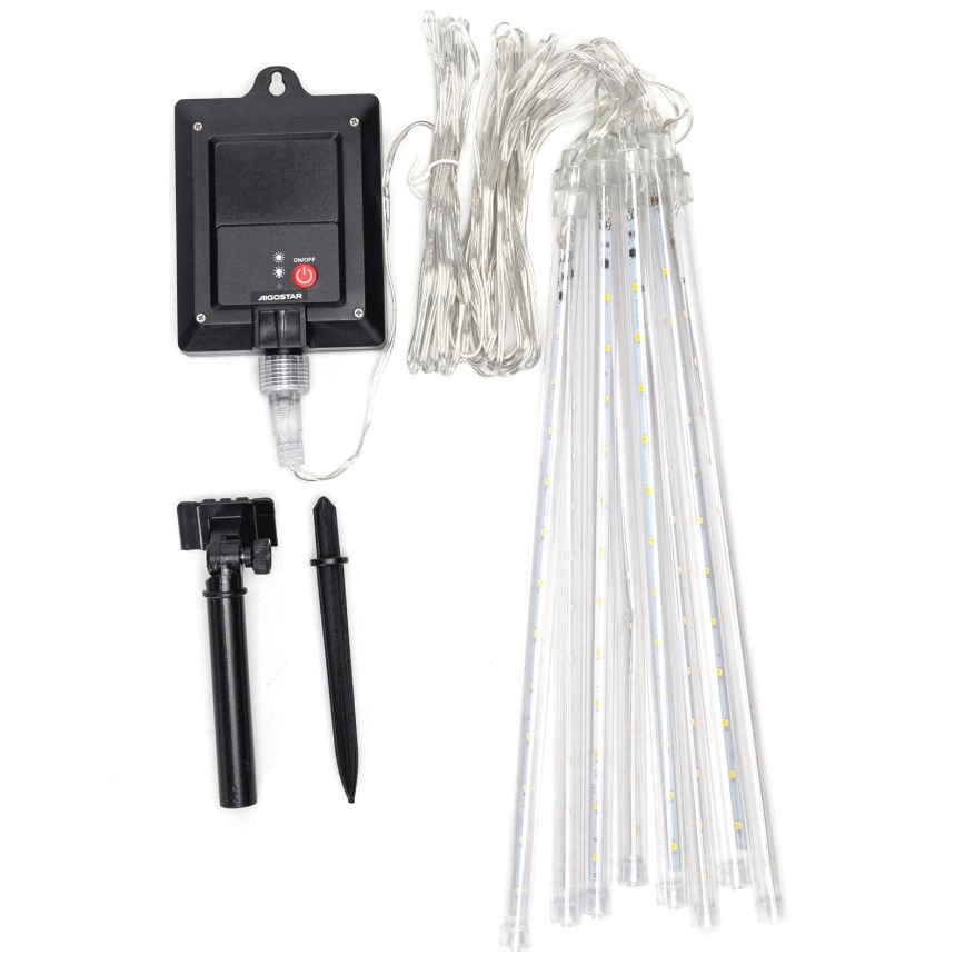 Aigostar - LED zonne-kerstverlichting 192xLED/8m IP65 1200 mAh warm wit
