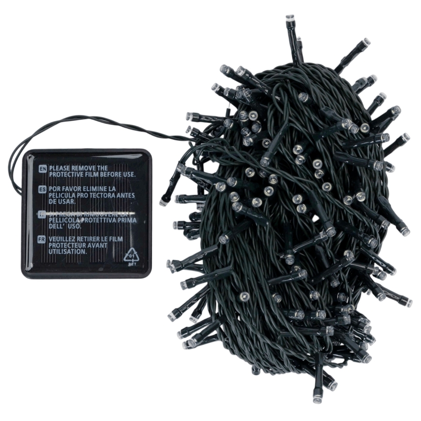Aigostar - LED zonne-kerstsnoer 200×LED/8 functies 22 m IP65 warm wit 800 mAh