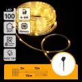 Aigostar - LED zonne-kerstverlichting 100xLED/8 functies 12m IP65 warm wit