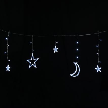 Aigostar - LED-lichtsnoer op zonne-energie, 120 LEDs, 8 functies, 3×0,6 m, 500 mAh, IP65, koud wit