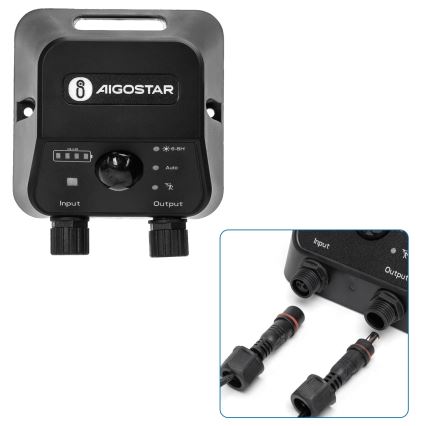 Aigostar - LED zonnehanglamp met sensor 2xLED/35W/12V 6000 mAh 6500K IP65 Ø 10 cm + afstandsbediening