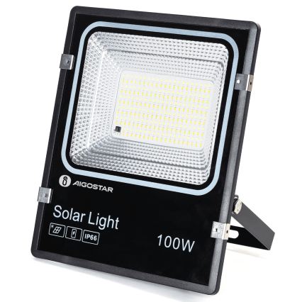 Aigostar - LED zonne-schijnwerper LED/100W/3,2V 2000mAh 3000K/4000K/6500K IP66 + afstandsbediening