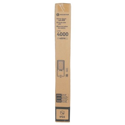 Aigostar - Zonne-LED-straatlamp met sensor LED/300W/3,2V 3600mAh + afstandsbediening