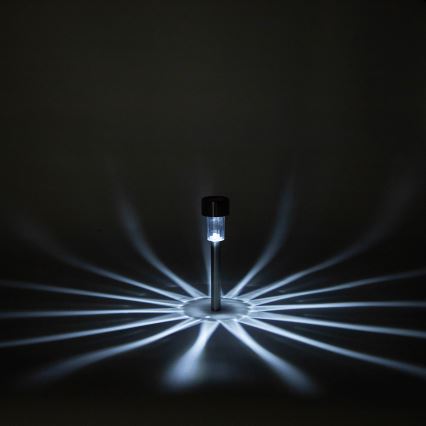 Aigostar - LED-zonnearmatuur LED/2V IP44 40 mAh mat chroom