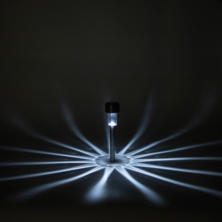 Aigostar - LED-zonnearmatuur LED/2V IP44 40 mAh mat chroom