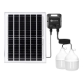 Aigostar - LED-zonnehanglamp met sensor 2xLED/70W/12V 12000 mAh 6500K IP65 Ø 12 cm + afstandsbediening