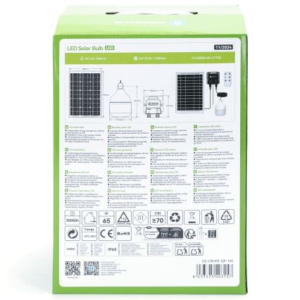 Aigostar - LED zonnehanglamp LED/70W/12V 6000 mAh 6500K IP65 Ø 12 cm + afstandsbediening