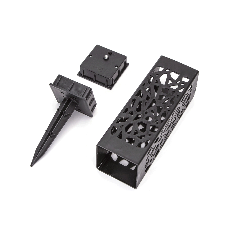 Aigostar - LED zonnelamp LED/0,006W/1,2V 100 mAh 28,5 cm zwart 3000K IP44