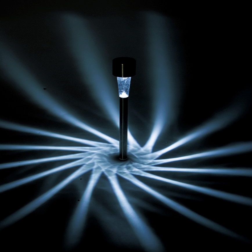 Aigostar - LED-zonnelamp LED/2V IP44 40 mAh mat chroom