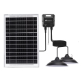 Aigostar - LED zonnelamp met sensor 2xLED/35W/12V 6000 mAh 6500K IP65 Ø 15 cm + afstandsbediening