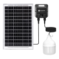 Aigostar - LED-zonnelamp met sensor, 70W/12V, 6000 mAh, 6500K, IP65, Ø 12 cm + afstandsbediening