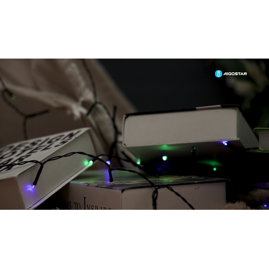 Aigostar - LED zonnenslinger 100xLED/8 functies 12m IP65 meerkleurig