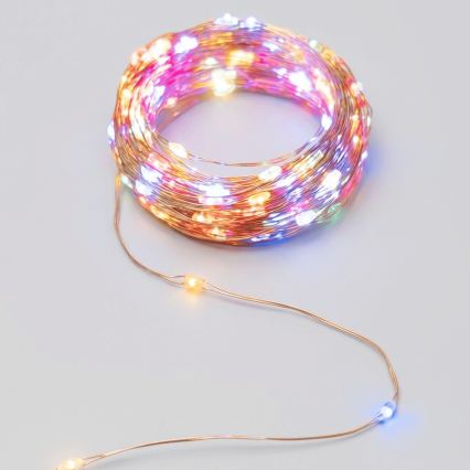 Aigostar - LED-snoer op zonne-energie 200×LED / 8 functies, 22 m, IP65, meerkleurig, 800 mAh