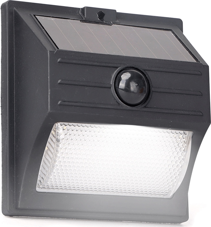 Aigostar - LED zonnepanelenlamp met sensor LED/3,7V 6500K 500 mAh IP65 zwart
