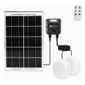 Aigostar - LED-zonneplafondlamp met sensor 2xLED/35W/3,7V 6000 mAh IP65 + afstandsbediening