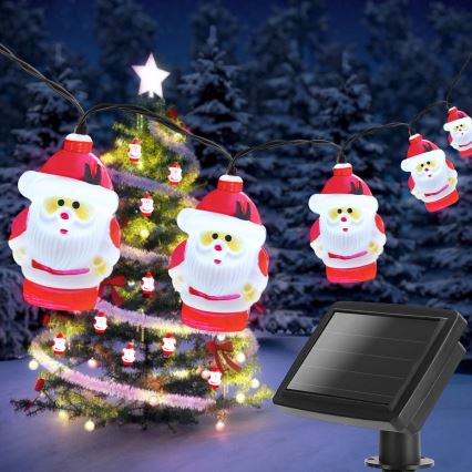 Aigostar - LED zonneslinger 10xLED/3,8 m IP44 koel wit 400 mAh