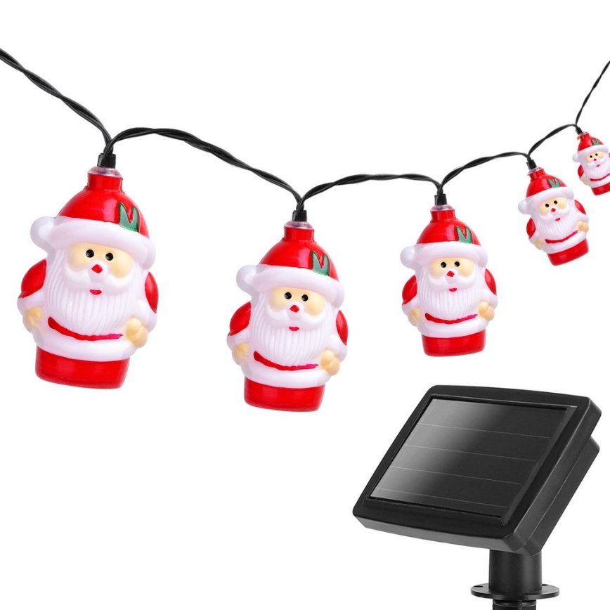 Aigostar - LED zonneslinger 10xLED/3,8 m IP44 koel wit 400 mAh