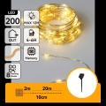 Aigostar - LED-zonnesnoer 200 LEDs, 8 functies, 22 m, IP65, warm wit, 800 mAh