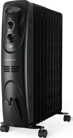 Aigostar - Oliegevulde radiator met 11 ribben 2300W/230V zwart