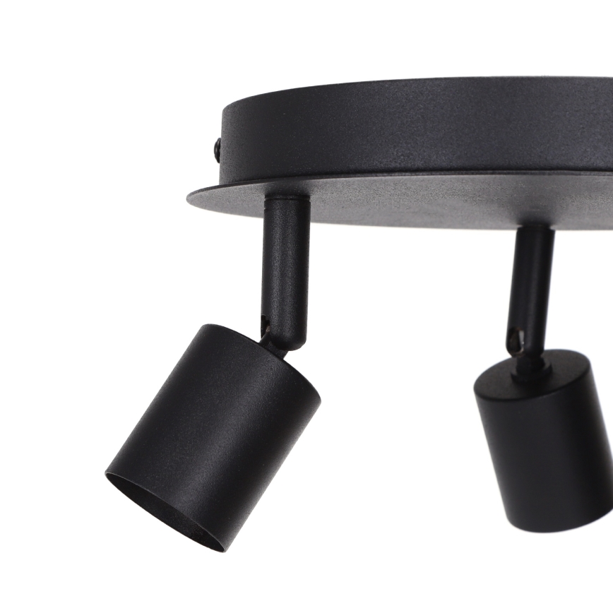 Aigostar - Opbouwspot 3xGU10/60W/230V zwart