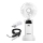 Aigostar - Oplaadbaar handheld fan 4W/5V 1200mAh wit