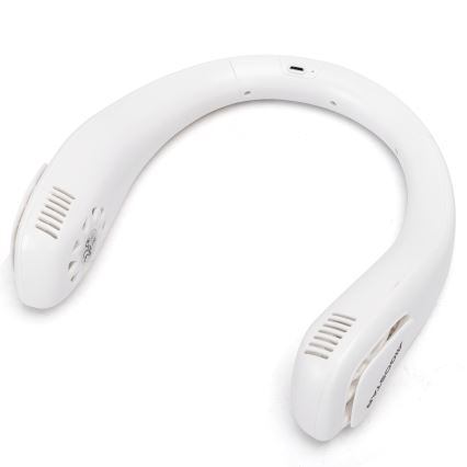 Aigostar - Oplaadbare nekventilator 4W/5V 2000mAh wit