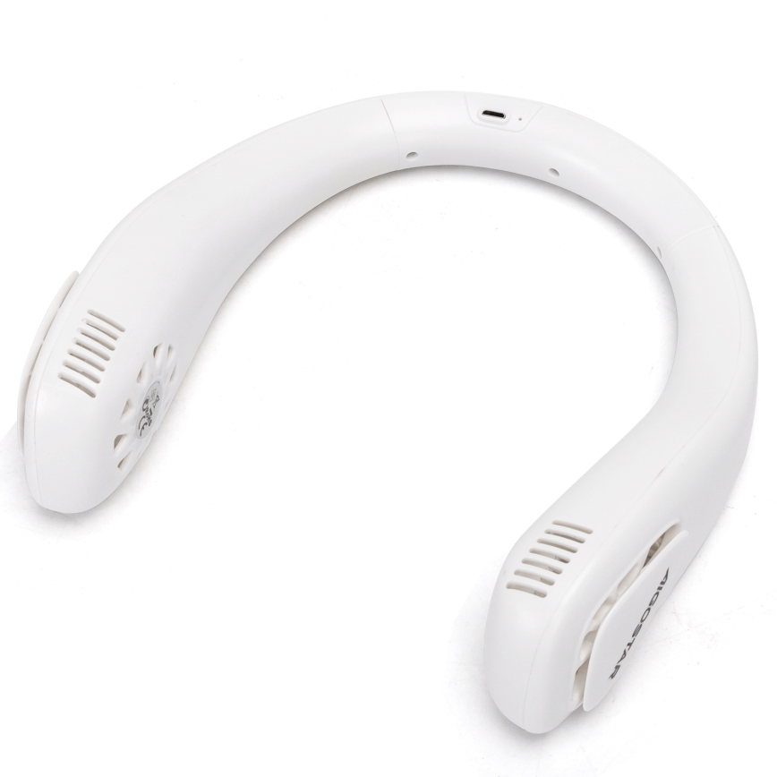 Aigostar - Oplaadbare nekventilator 4W/5V 2000mAh wit