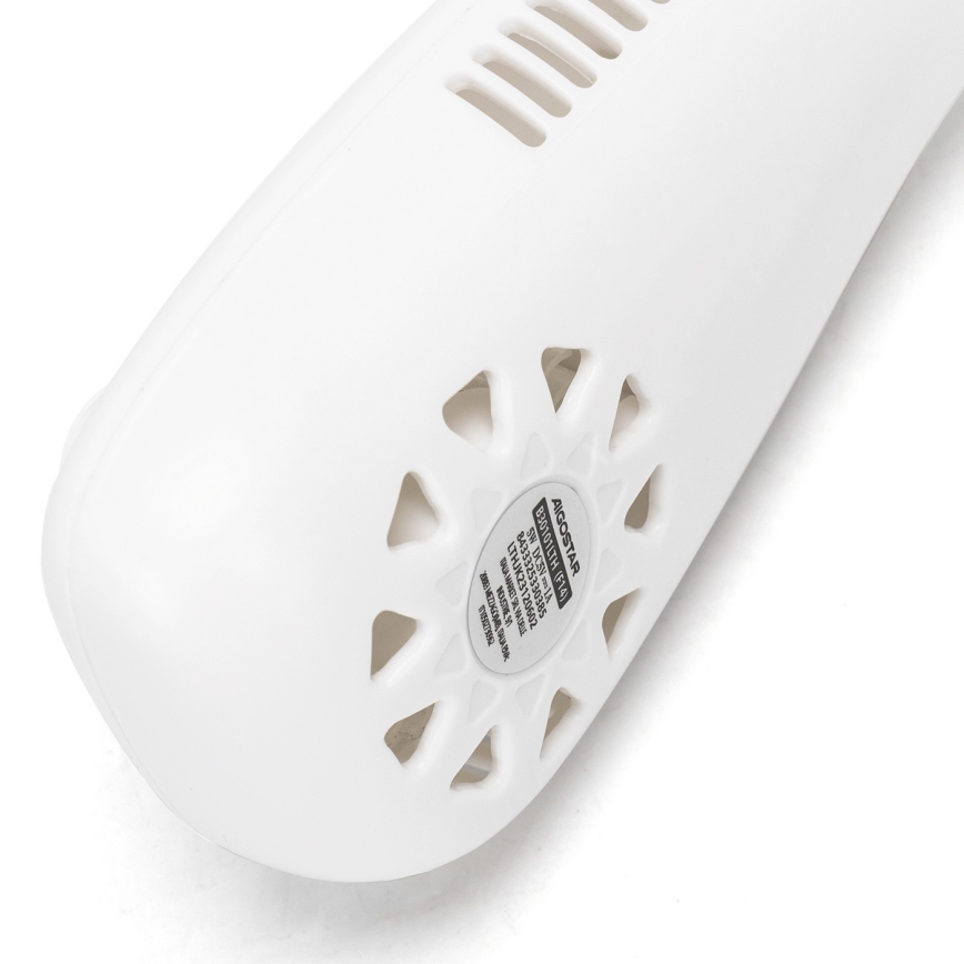 Aigostar - Oplaadbare nekventilator 4W/5V 2000mAh wit
