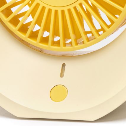 Aigostar - Oplaadbare tafel ventilator 3W/5V 1200mAh USB oranje