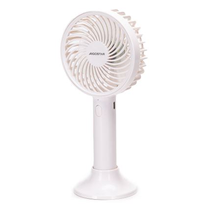 Aigostar - Oplaadbare zakventilator 3W/5V 1500mAh USB wit