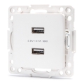 Aigostar - Randloos USB-voedingsstopcontact 2x USB-A wit
