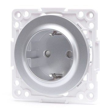 Aigostar - Randloze SCHUKO-wandcontactdoos 250V/16A zilver