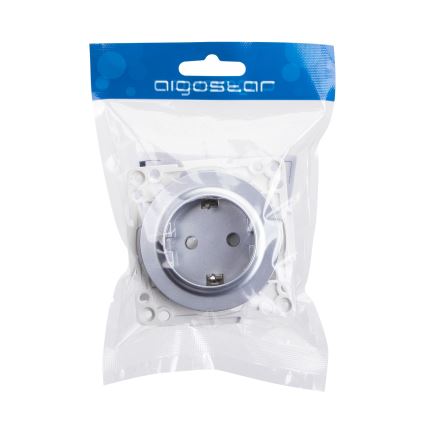Aigostar - Randloze SCHUKO-wandcontactdoos 250V/16A zilver