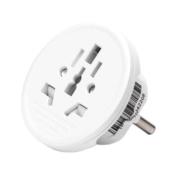 Aigostar - Reisadapter voor EU, wit