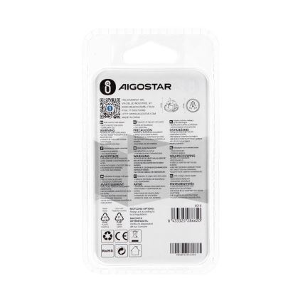 Aigostar - Reisadapter voor EU, wit
