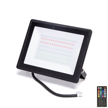 Aigostar - RGBW dimbare LED-schijnwerper/50W/230V IP65 + afstandsbediening