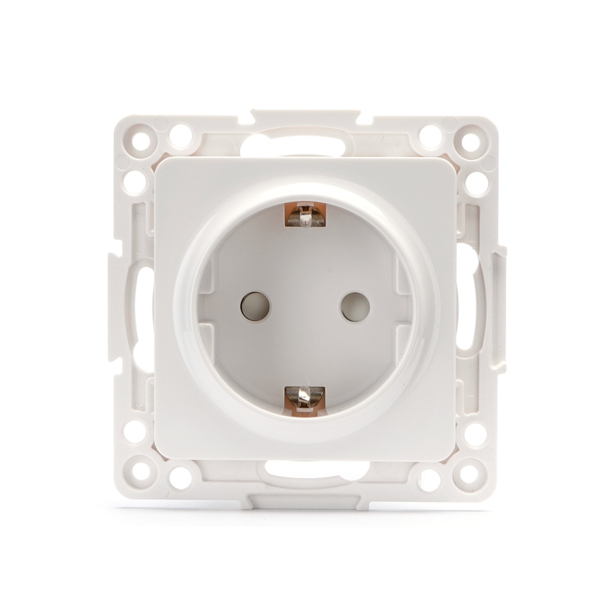 Aigostar - SCHUKO wandcontactdoos zonder afdekraam 250V wit