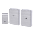 Aigostar - SET 2x Draadloze deurbel 3xAA/12V IP44 zilver