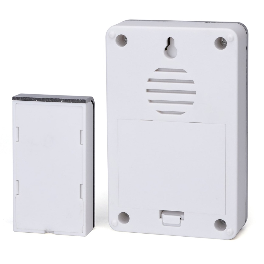 Aigostar - SET 2x Draadloze deurbel 3xAA/12V IP44 wit
