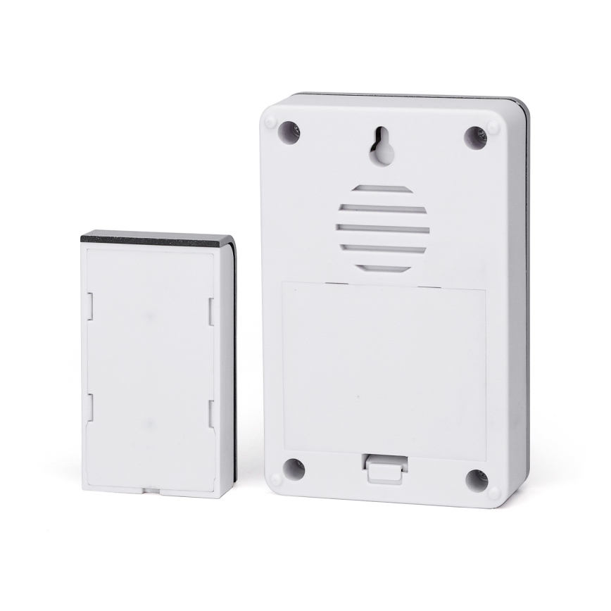 Aigostar - SET 2x Draadloze deurbel 3xAA/12V IP44 zilver