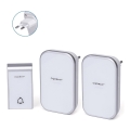 Aigostar - SET 2x Draadloze deurbel met stekker 230V/12V IP44 wit