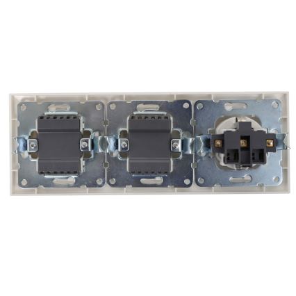 Aigostar - SET 2x Huis schakelaar met stopcontact 1x16A/250V SCHUKO