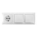 Aigostar - SET 2x Huis schakelaar met stopcontact 1x16A/250V SCHUKO