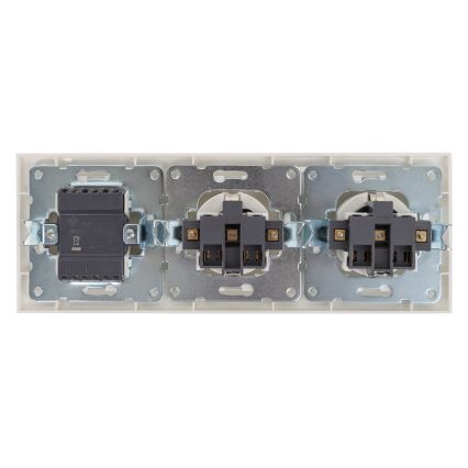 Aigostar - SET 2x Huis stopcontact met een schakelaar 2x16A/250V