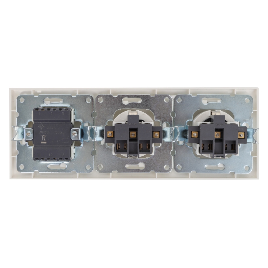 Aigostar - SET 2x Huis stopcontact met een schakelaar 2x16A/250V